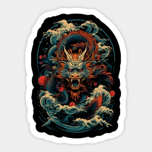 Japanese Dragon Art Sticker